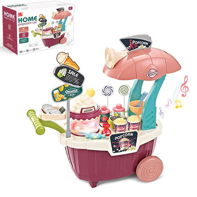 Home Popcorn Car Set for Babies - 55 pcs, Multi Color, 3+Y age