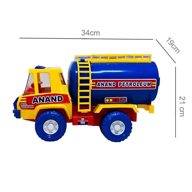 Anand Oil Truck Friction Powered Toy for Kids, 36 months + Age, Multi Color