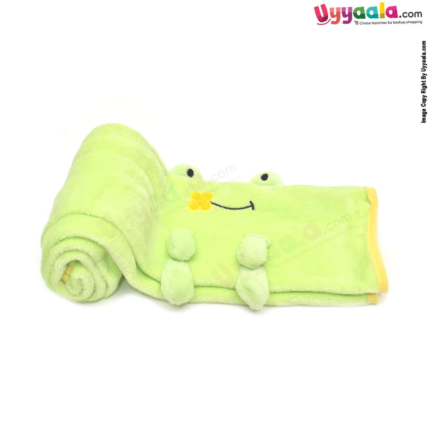 Baby Fur Blanket with Frog Character 0-24m Age, Size (102*73cm)