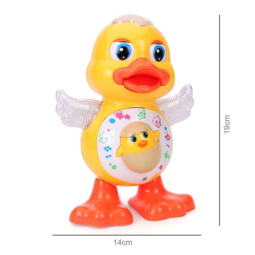 Dancing Duck Battery Operated Toy With Lights & Music - 3+Y, Yellow