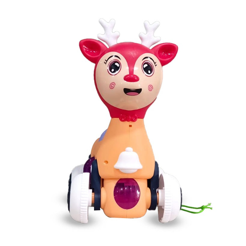 Cute Deer Pull along Battery Operated Toy for Kids, 3+Years - Multicolor