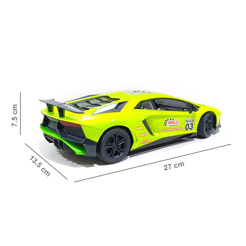 Lamborghini Remote Control Sports Car For Kids - 5+y, Green