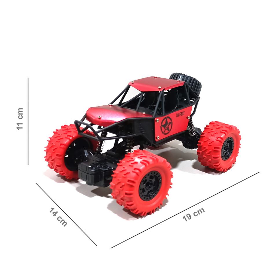 Rock Crawler Remote Control Buggy With Metal Body For Kids - 4+y, Red