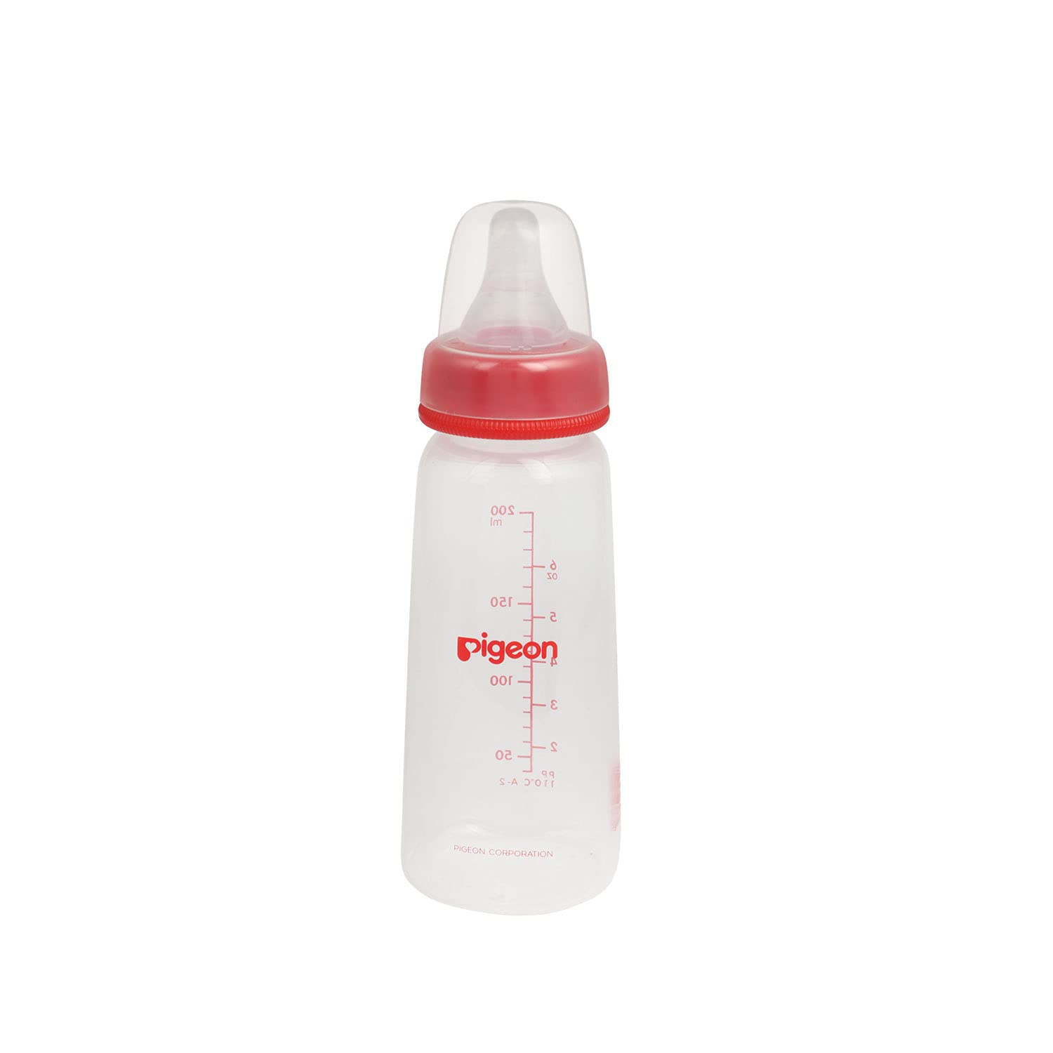 Pigeon Baby Feeding Bottle with Narrow Neck, 4+month - 200ml, Red