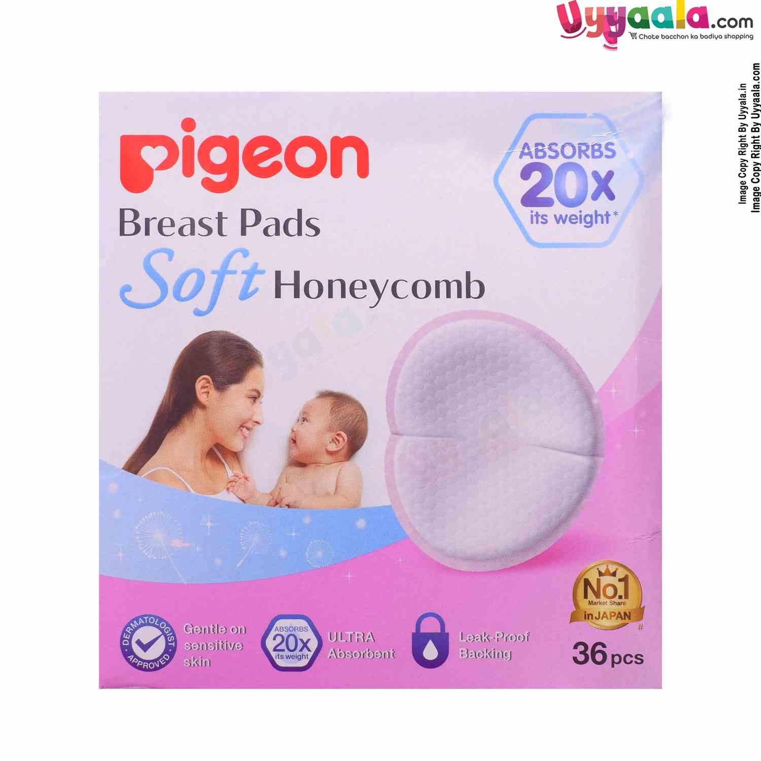 PIGEON Disposable Breast (Nursing) Pads Soft Honey Comb - 36pcs