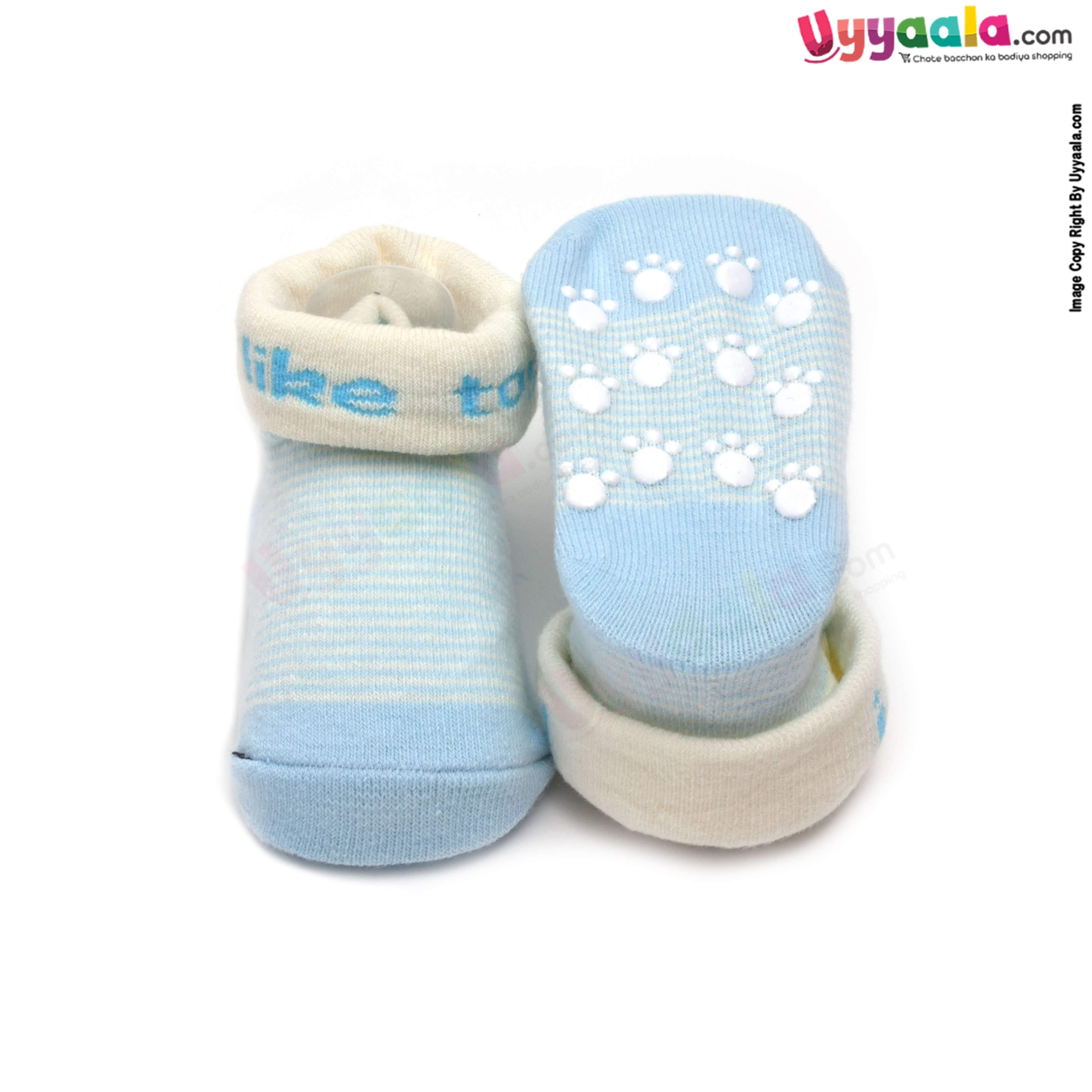 QBEIR Hosiery Cotton Baby Socks with Print, 0 to 12m Age