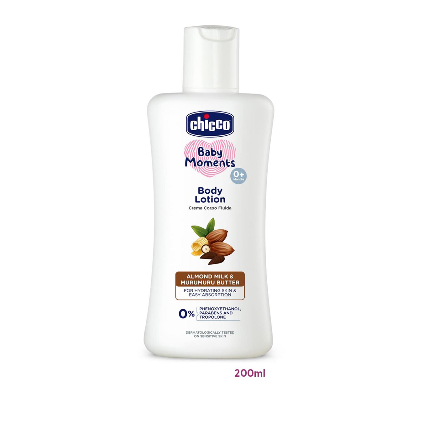 CHICCO Baby moments nourishing body lotion with almond milk