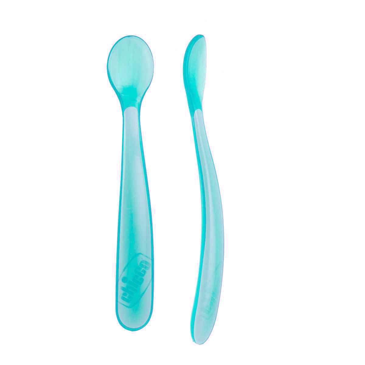 Soft silicone spoon for babies, Green