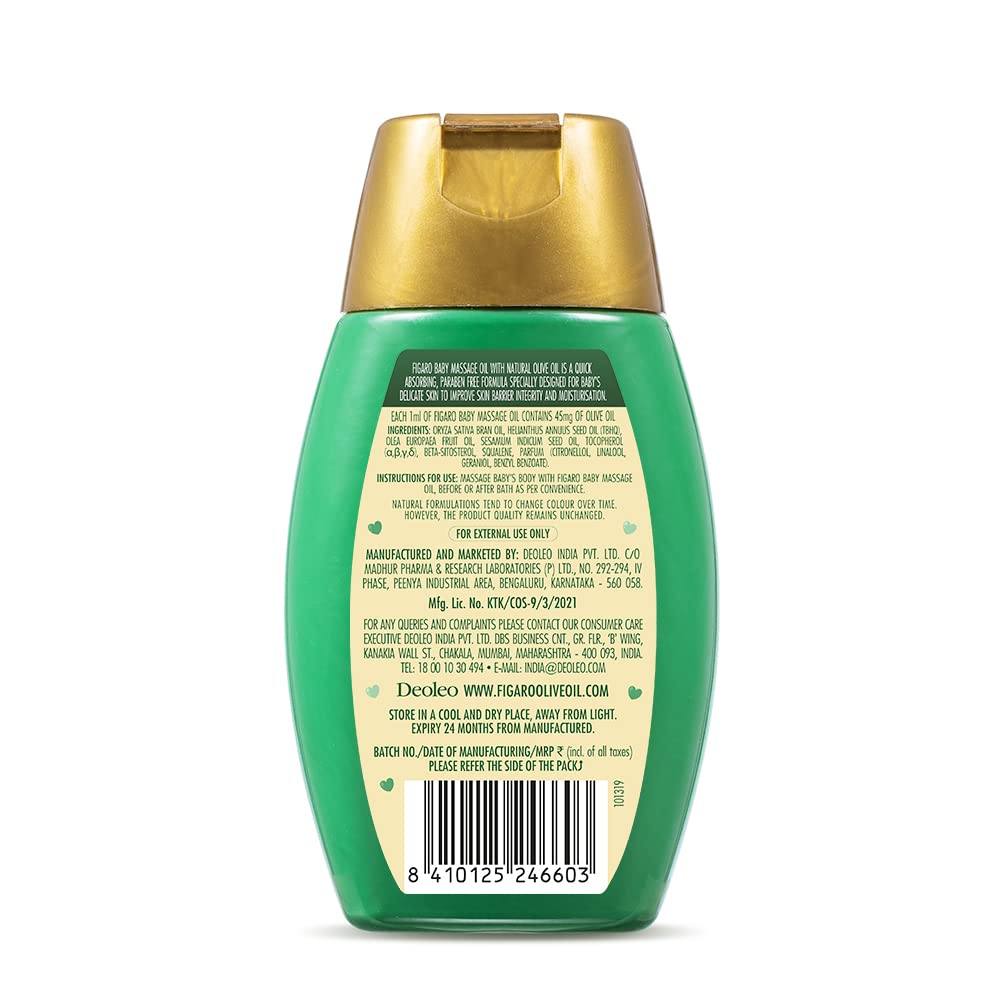Figaro Baby Massage Olive Oil enriched with vitamin E -200ml
