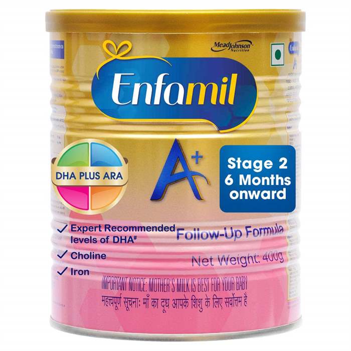 Buy Enfamil A+ Follow Up Baby Milk Formula, Stage 2 - 400gms Online in India at uyyaala.com