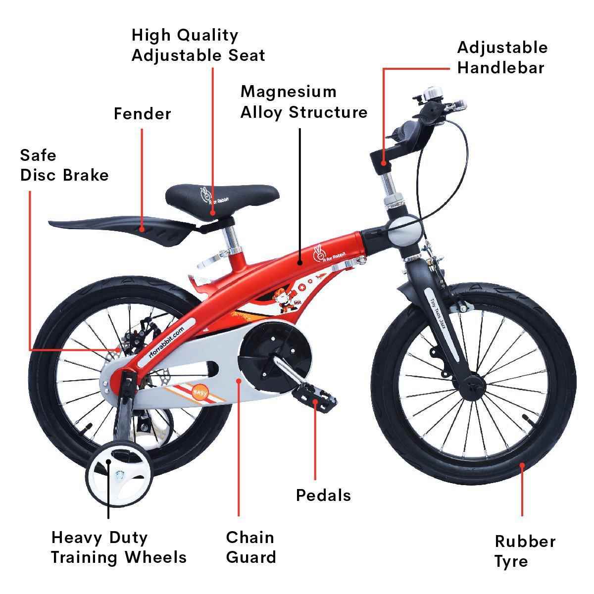 R FOR RABBIT Tiny Toes Jazz Bicycle- Smart Plug and Play Cycle for Kids for 4 Years to 7 Years(16 inch/T)