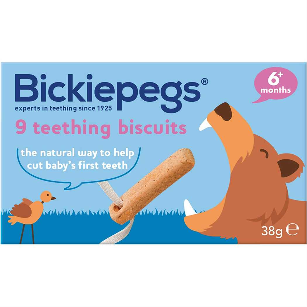 Bickiepegs Natural Teething Biscuits for Babies - 6m+,38g