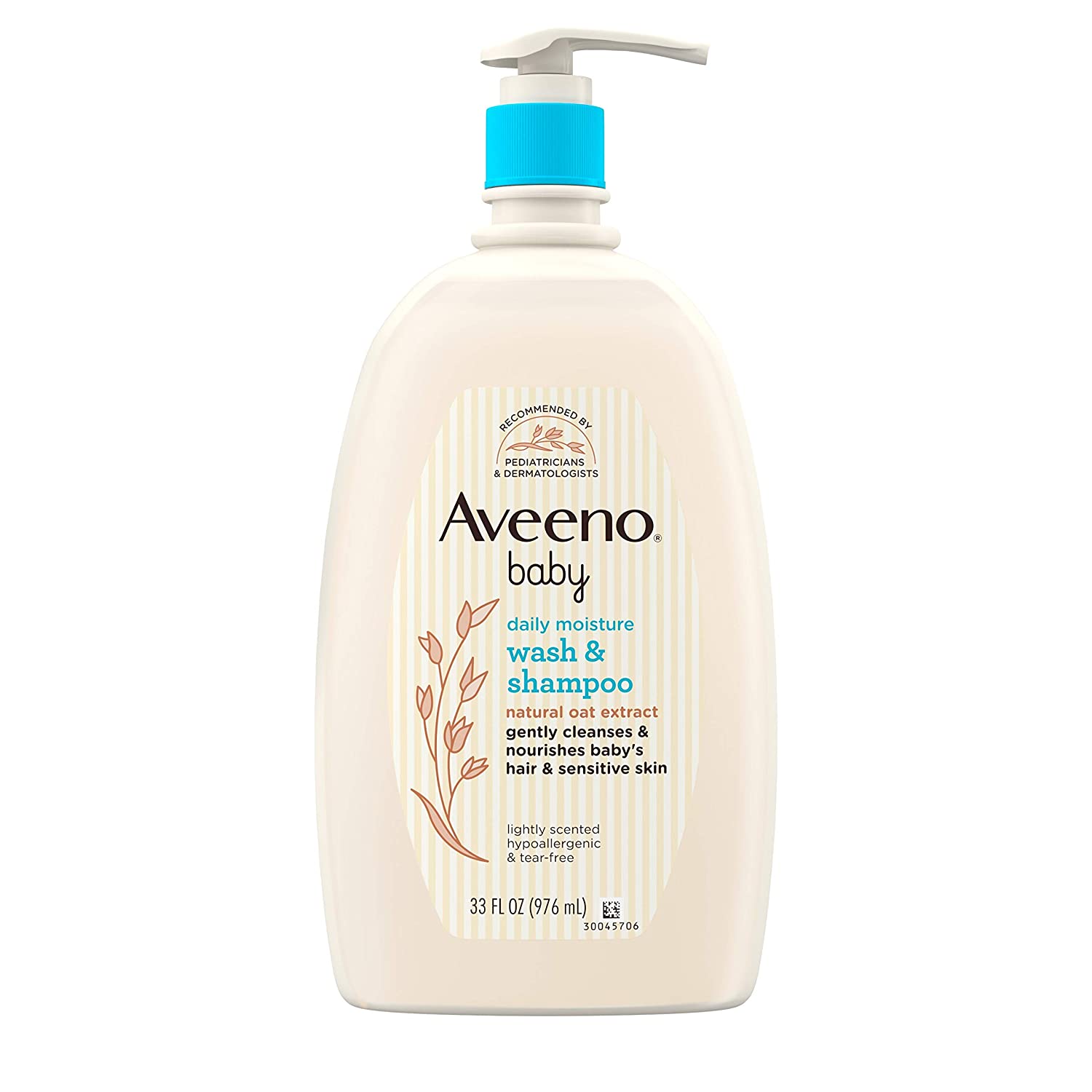 AVEENO BABY Daily moisture wash & shampoo, natural oat extract - 976ml