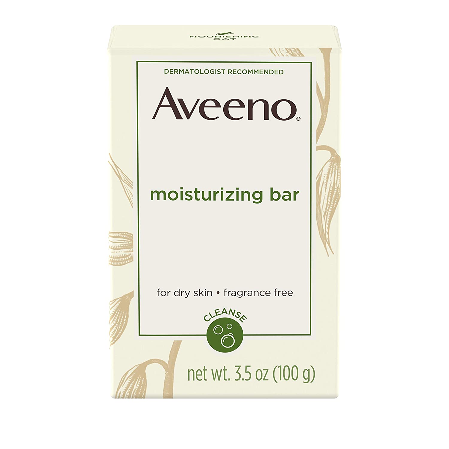 AVEENO Active naturals moisturizing bar for adults, fragrance free