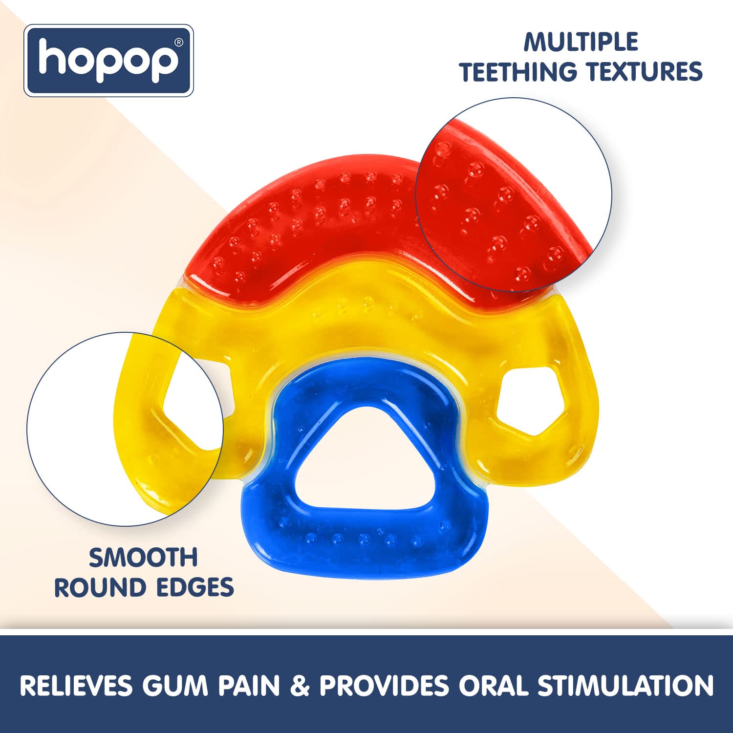 Hopop Easy Grip Water Filled Cooling Teether For Babies - Tree 4m+