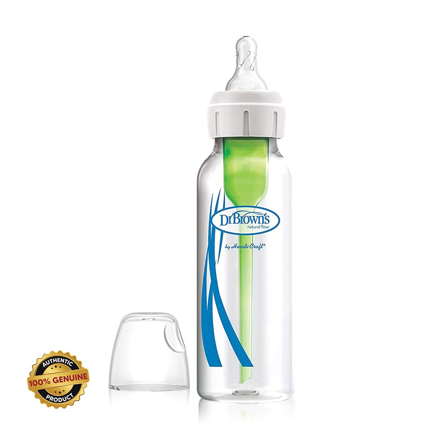 Brown's glass feeding Bottle narrow neck options+ anti colic 250ml