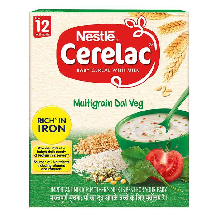 Buy Nestle Cerelac Baby Cereal with Milk, Multigrain, Dal & Veg Online in India at uyyaala.com