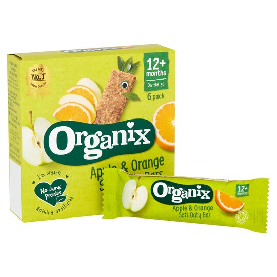 Organix Soft Oaty bars - Apple & Orange 12m+ ,Pack of 6