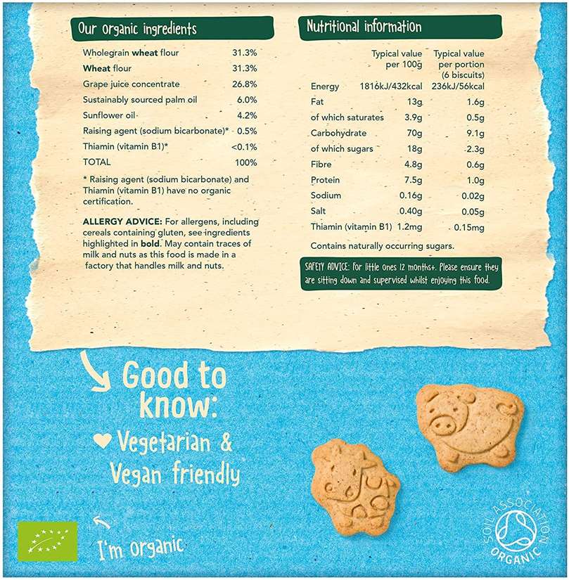 Buy Organix Farm Animal Biscuits for small Babies - 100gms Online in India at uyyaala.com