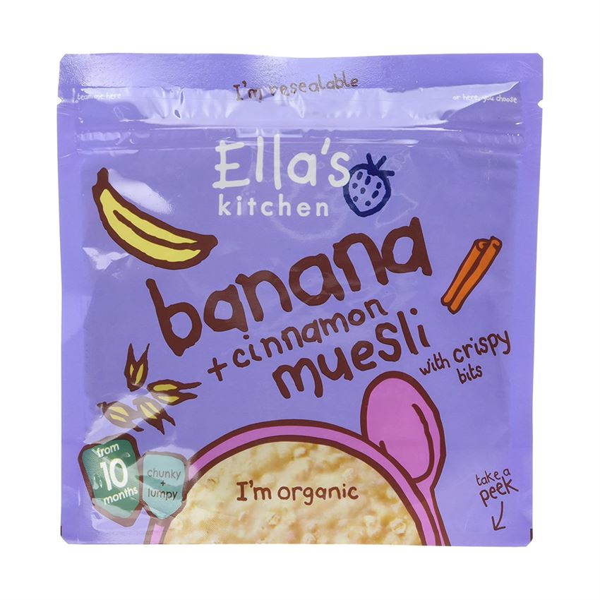 Ella's Kitchen Organic Banana Cinnamon Muesli For Babies - 215g 10m+