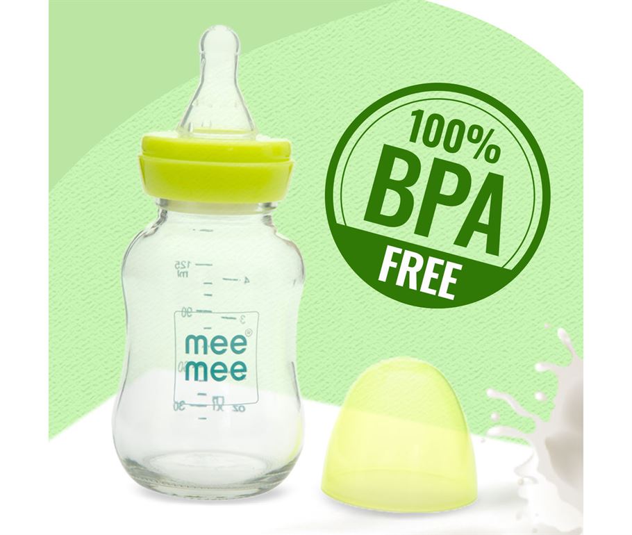 MEE MEE Premium glass feeding bottle for babies, 120ml
