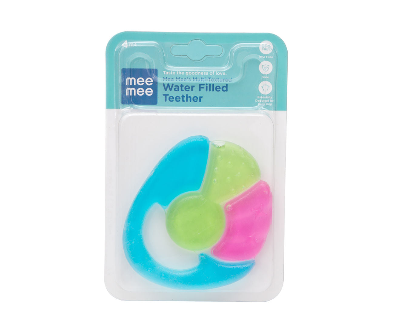 MEE MEE Multi-Textured Water Filled Teether for Baby, Age 4m+ Multi-Color