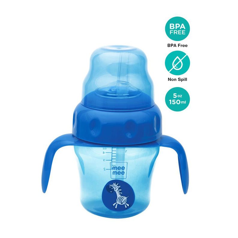 MEE MEE 2 in 1 Spout & straw Sipper Cup 150ml 3m+m - Blue