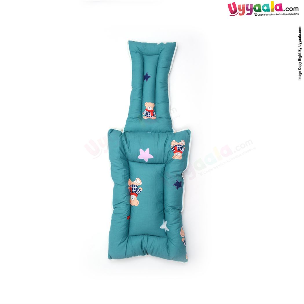 Baby Sleeping Bag Premium Cotton With Bear & Star Print, 0-12m Age - Green-uyyala-com.myshopify.com-Sleeping Bags-Happy Babies