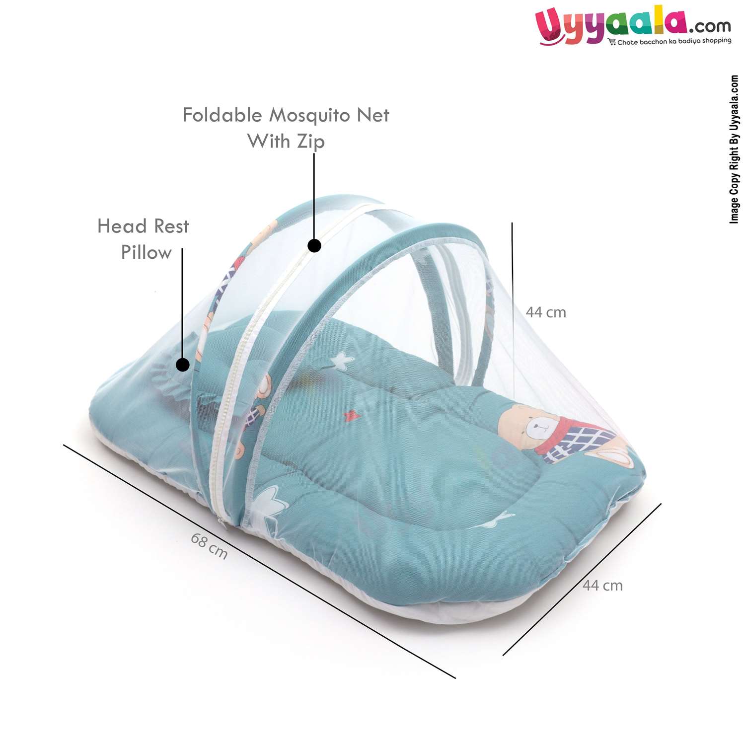 Bedding Set with Mosquito Protection Net & Pillow for babies