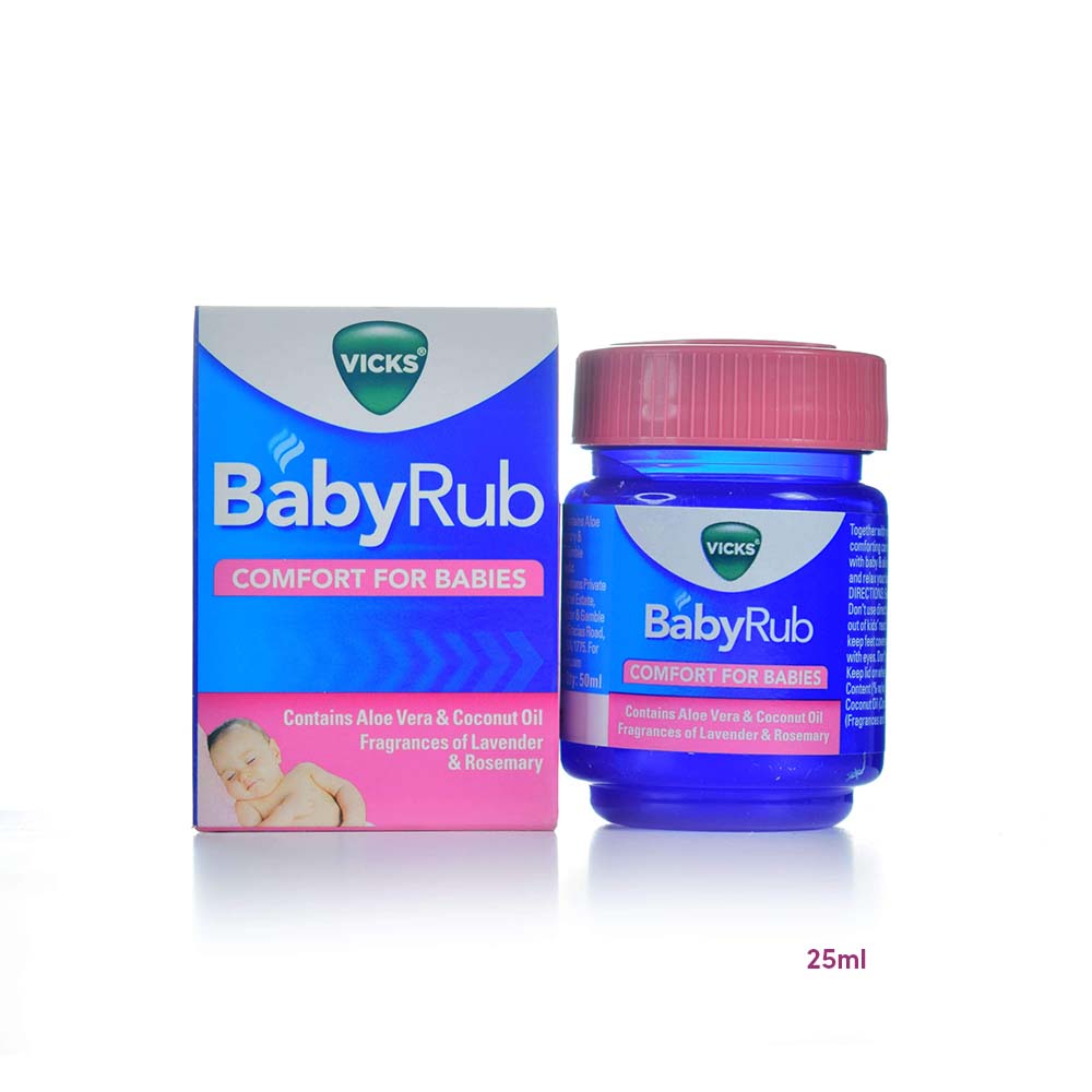 VICKS Baby Rub Comfort for Babies Alovera & Coconut Oil 25ml-uyyala-com.myshopify.com-Skin Care-Vicks