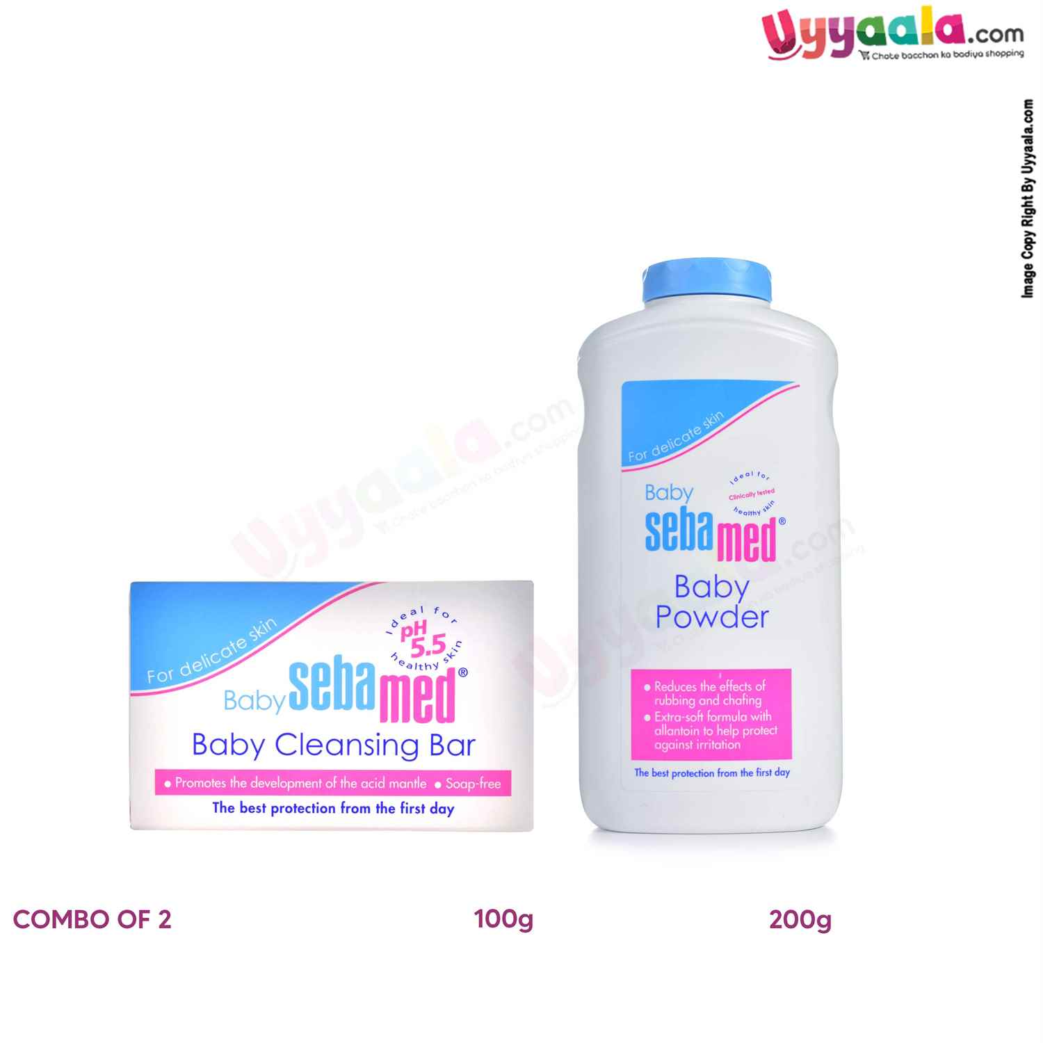 SEBAMED Baby Cleansing Bar 100g & Powder 200g ( Combo Pack )