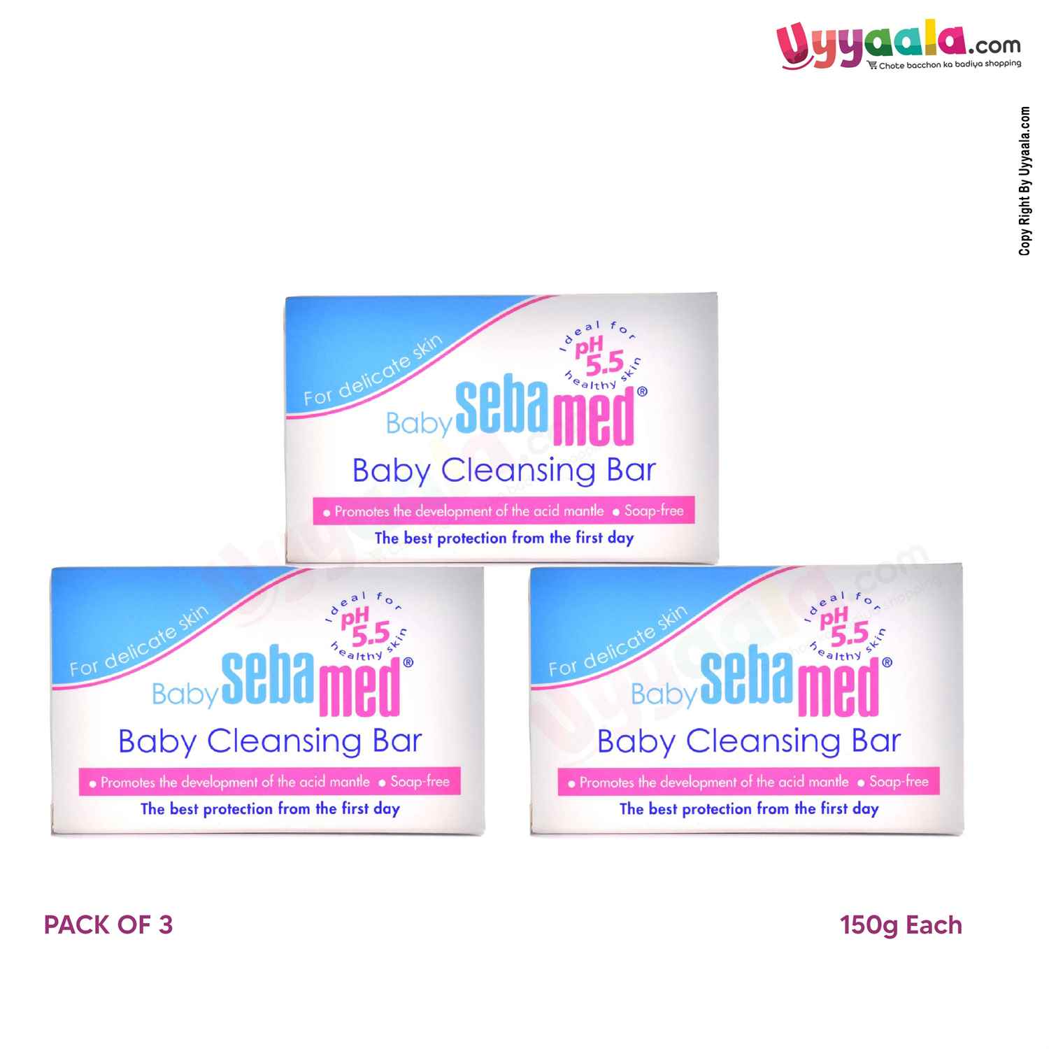 Sebamed Baby Cleansing Bar - 150 gm (pack of 3)