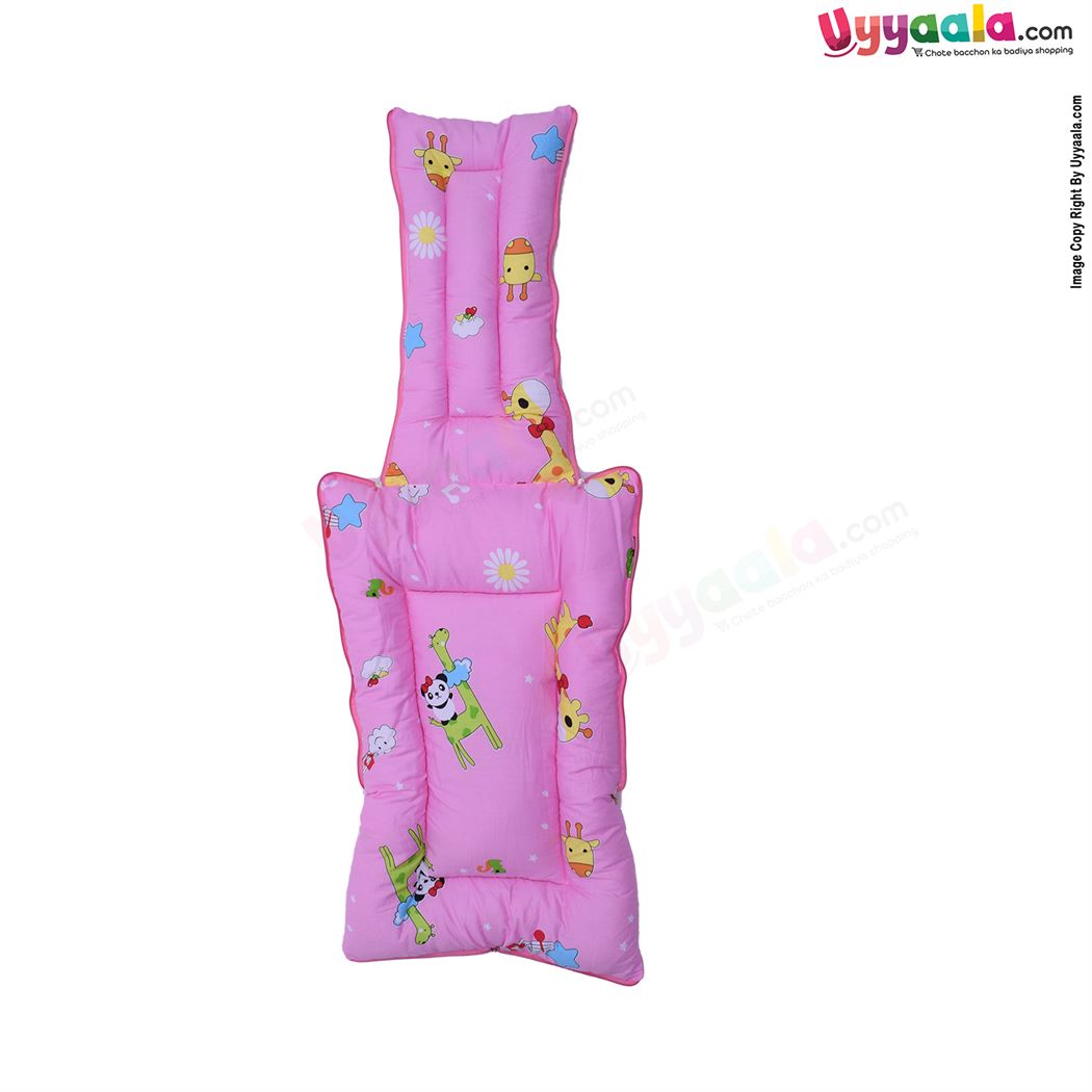 Sleeping Bag(Carry Nest) Premium Cotton Panda & Giraffe Print 0-3m Age, Pink-uyyala-com.myshopify.com-Sleeping Bags-Happy Babies