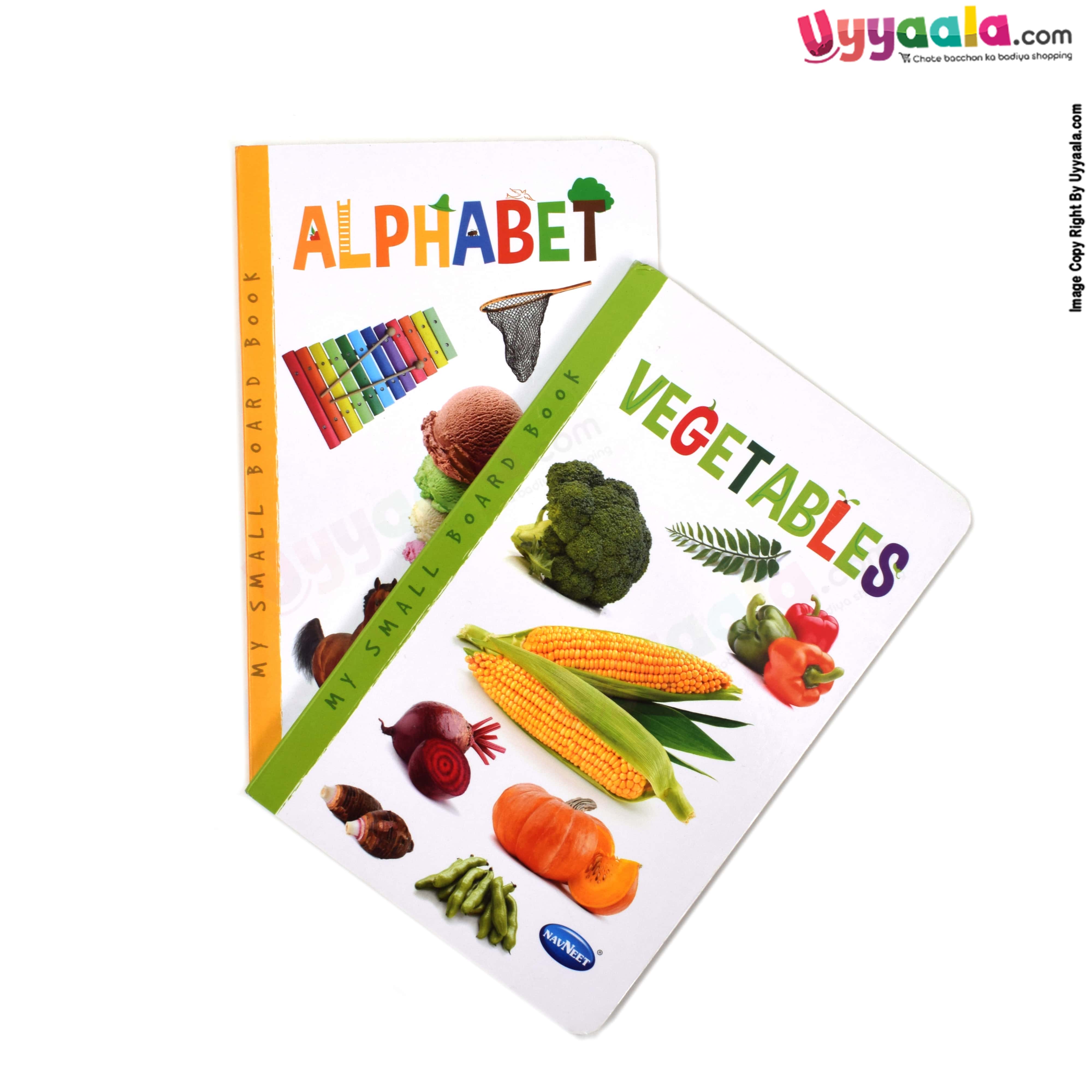 NAVNEET my small board book pack of 2 - vegetables & alphabet