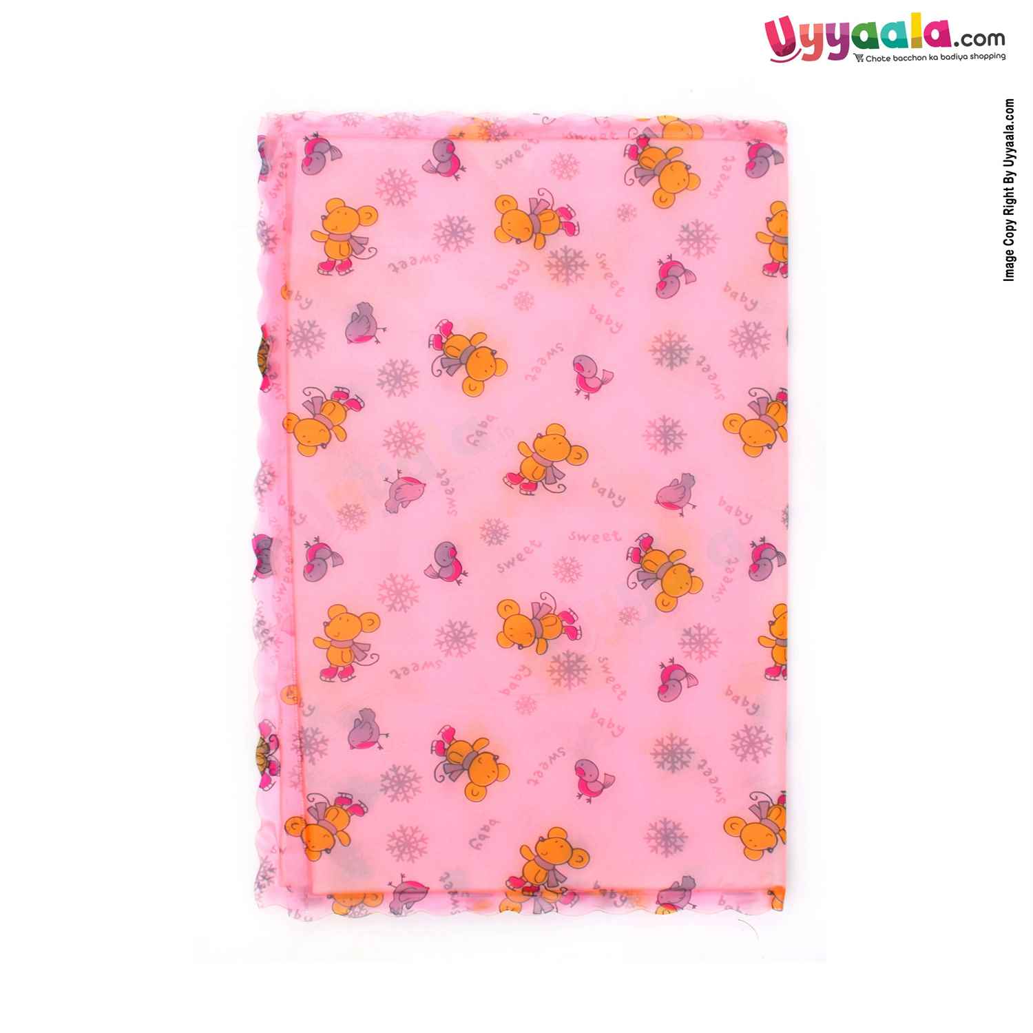 Plastic Sleeping Mat For Babies, Waterproof Bed Protector With Animal Print - Small