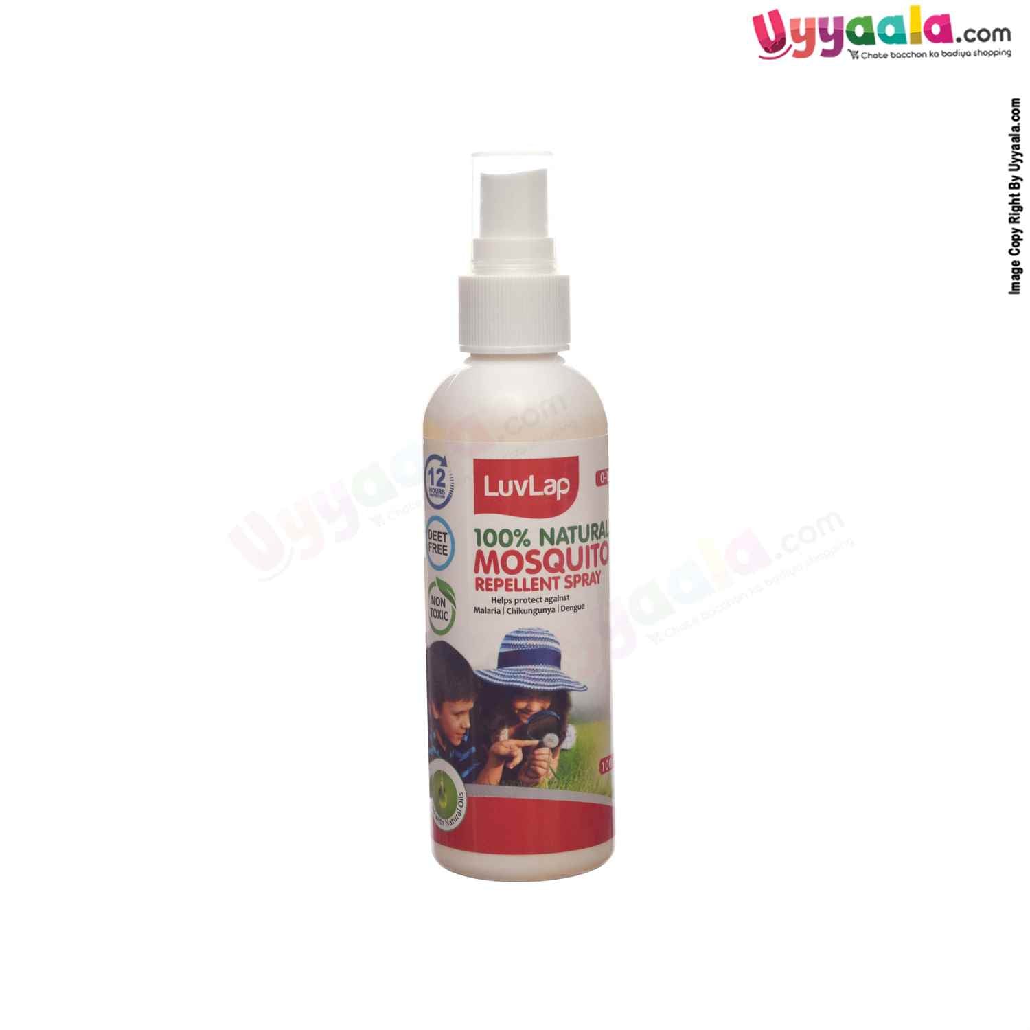 LUVLAP Natural Mosquito Repellent Spray 100ml , 0-12 y Age