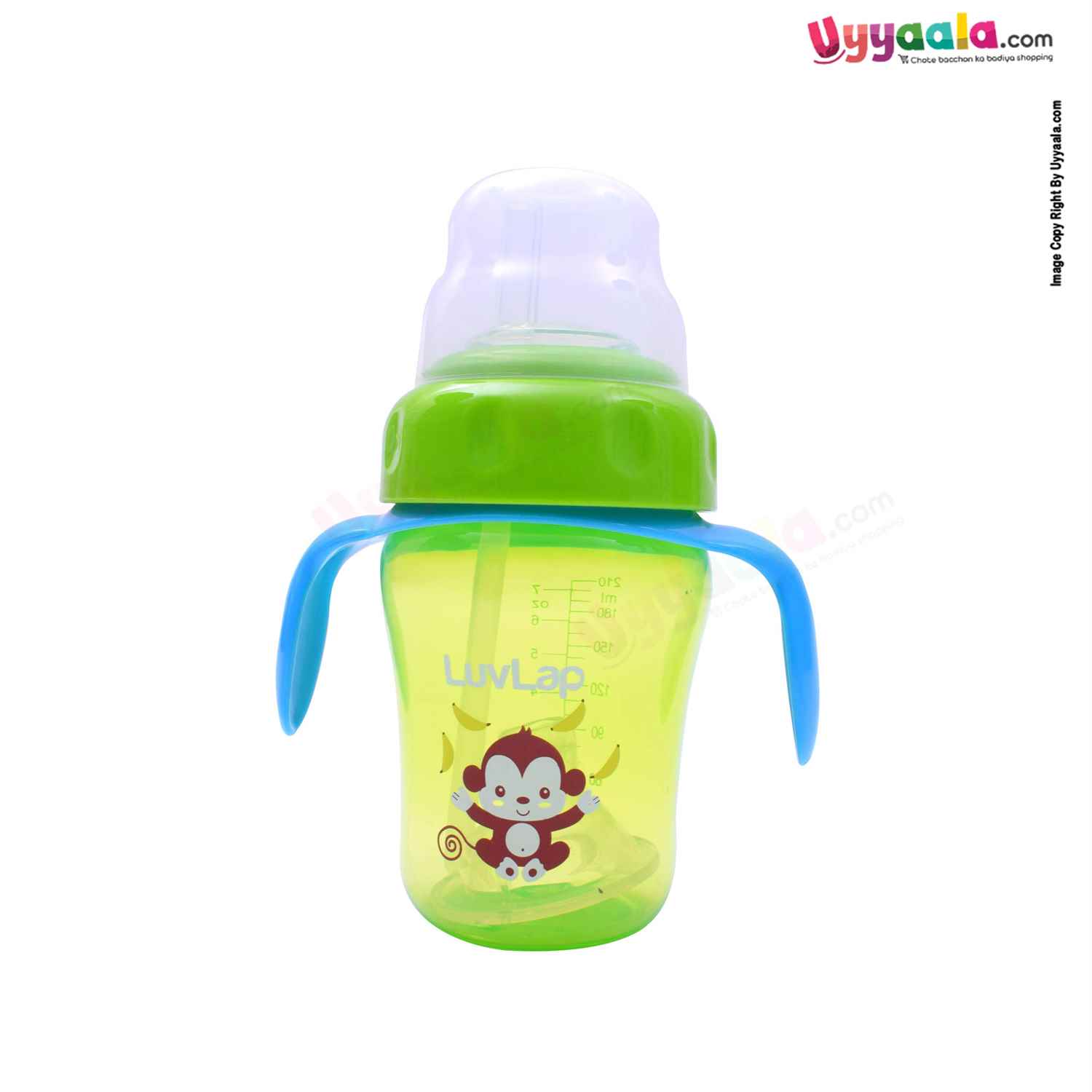 LUVLAP Banana time Bite Proof 2 in 1 Soft Spout & Straw Sipper Cup 150ml,6+m Age