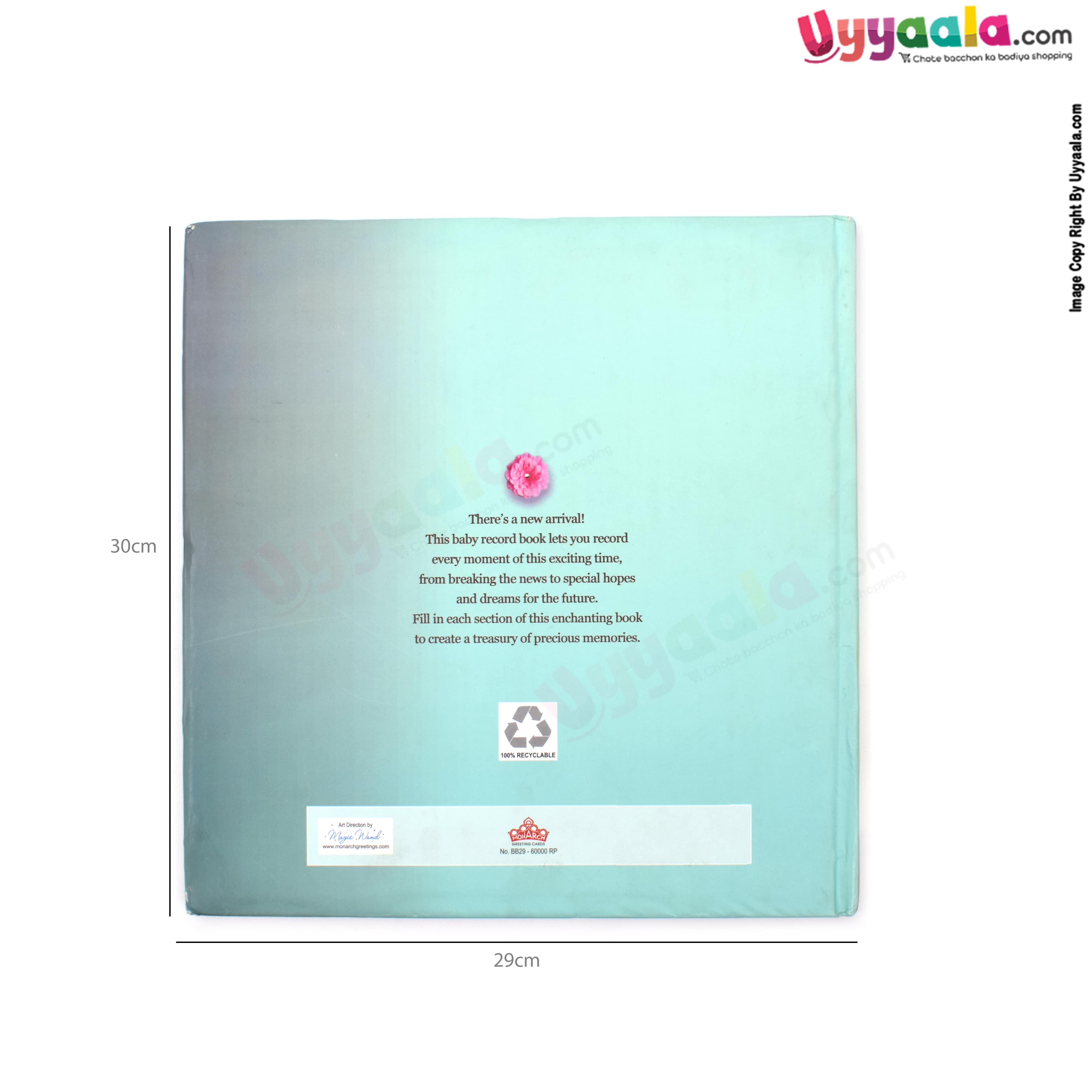 baby record and memories book for newborn baby