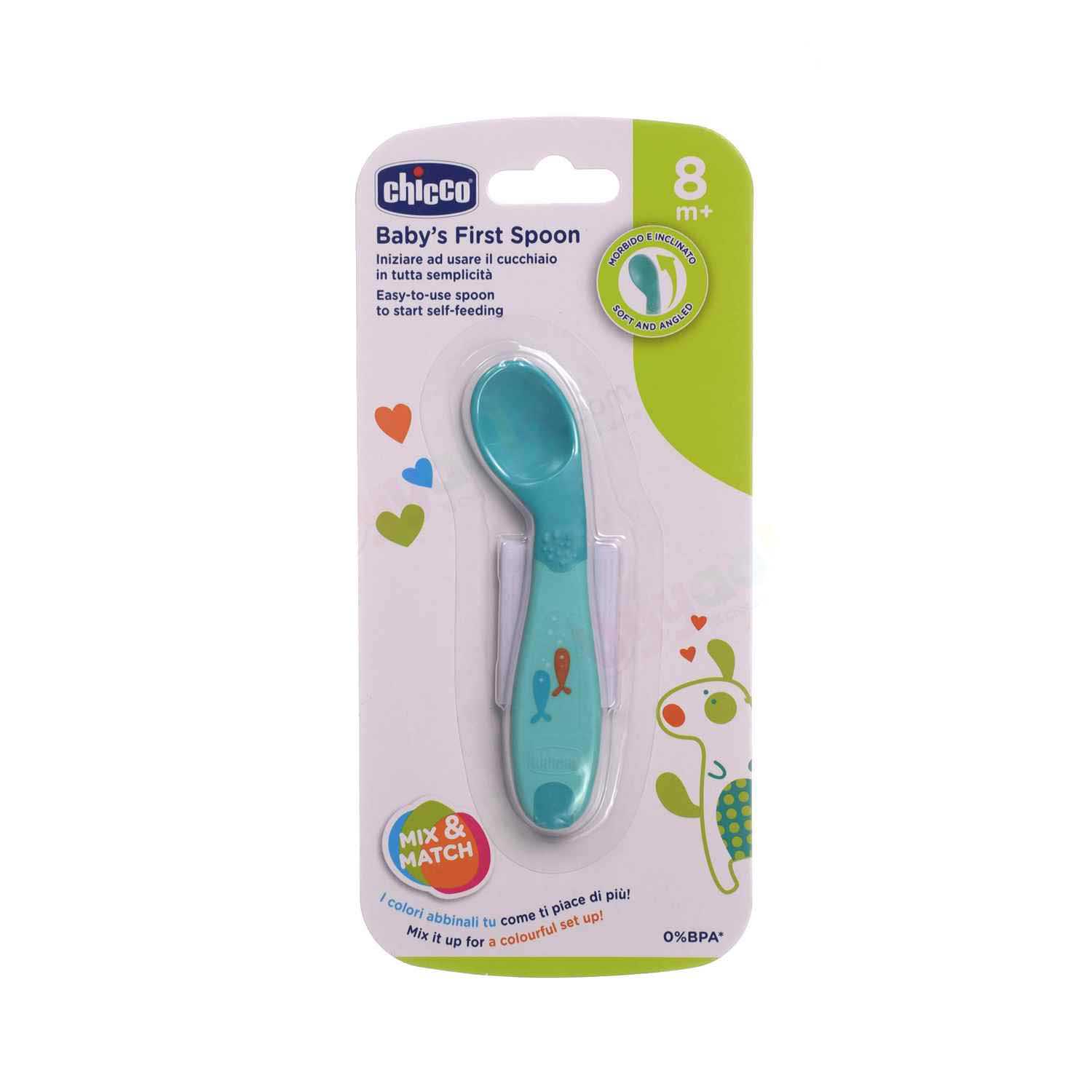 Chicco Baby's First Spoon 8+m Age, Blue
