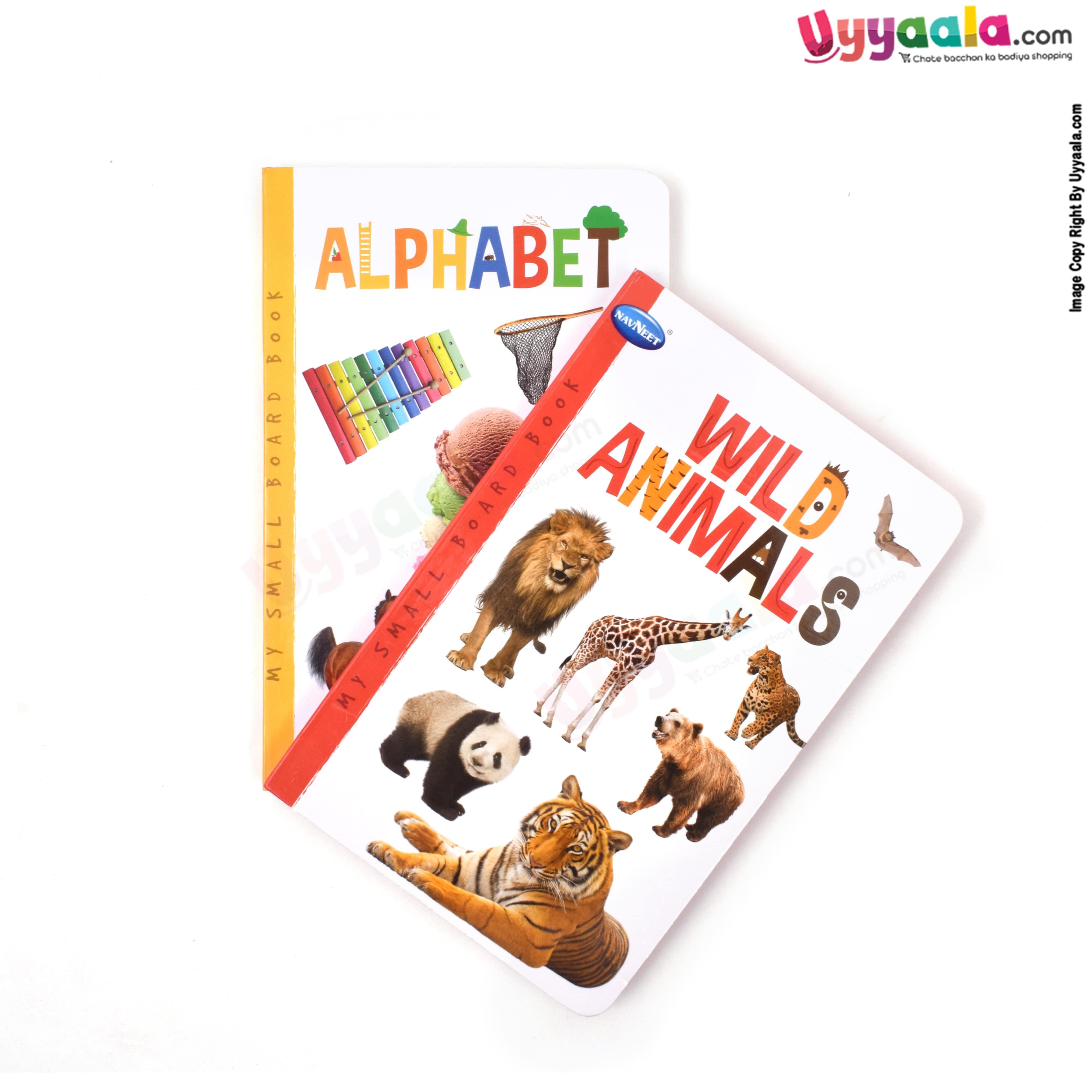 NAVNEET my small board book pack of 2 - wild animals & alphabet