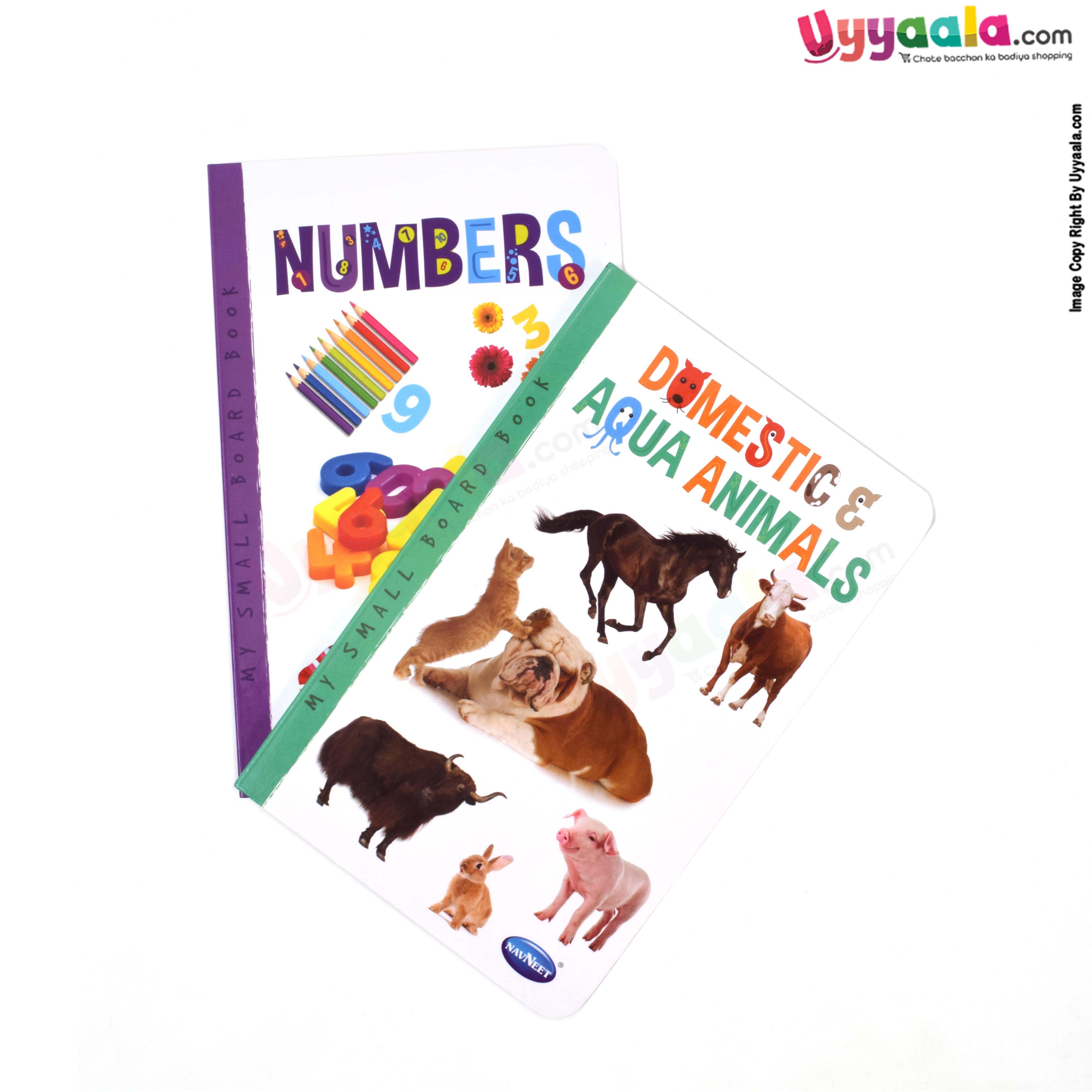 NAVNEET my small board book pack of 2 - domestic & aqua animals & numbers