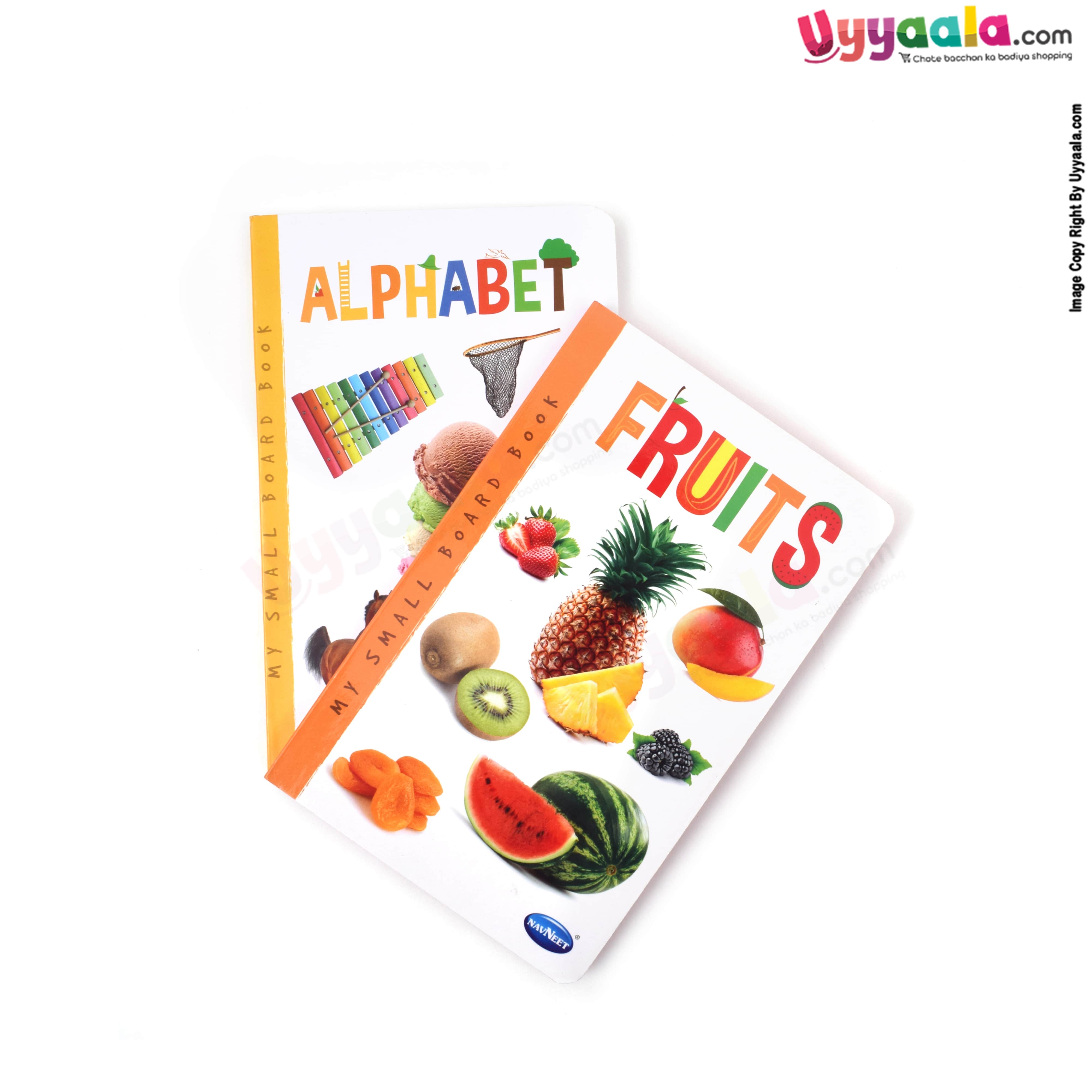 NAVNEET my small board book pack of 2 - fruits & alphabet