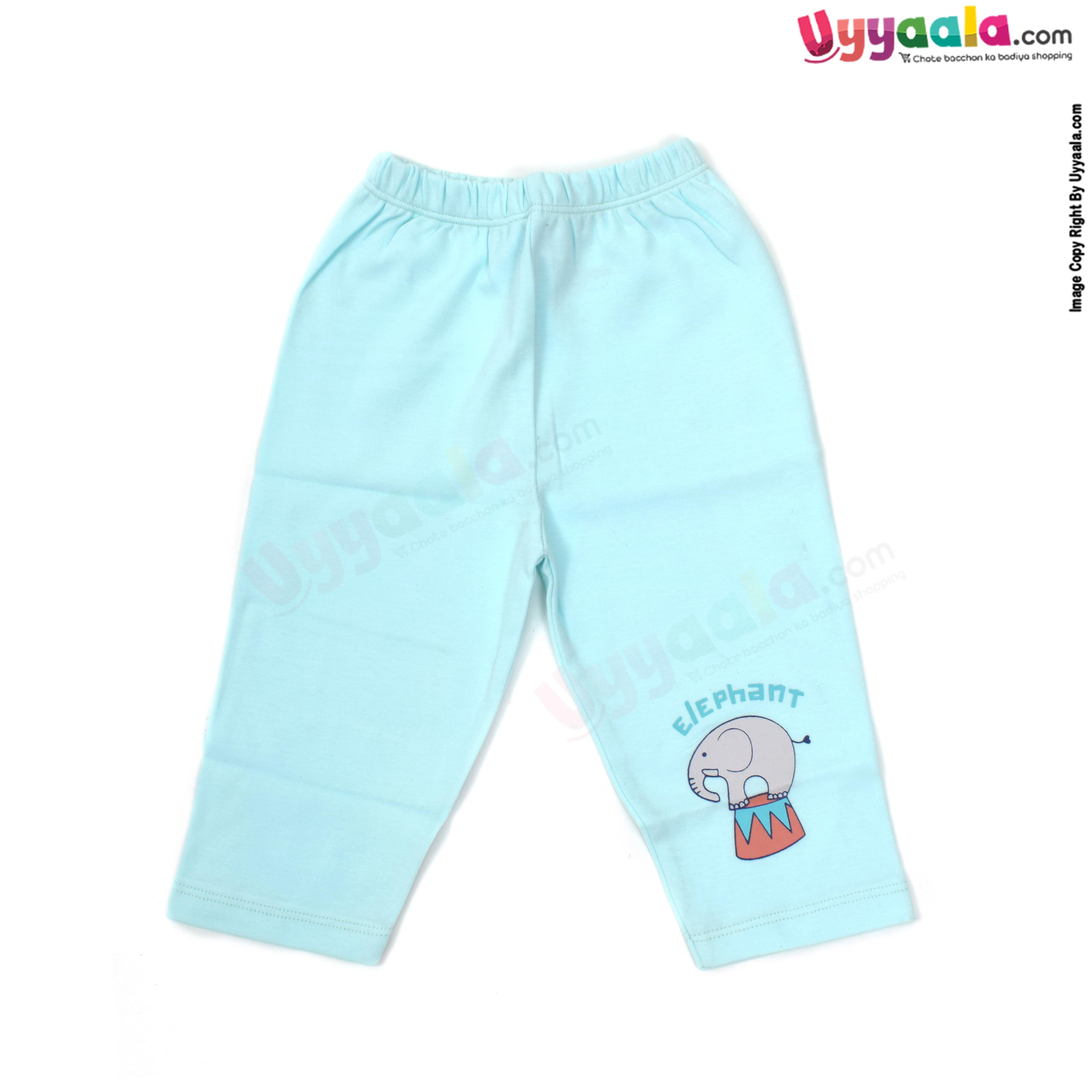 Tango Soft Hosiery Cotton Track pant for baby with elephant print