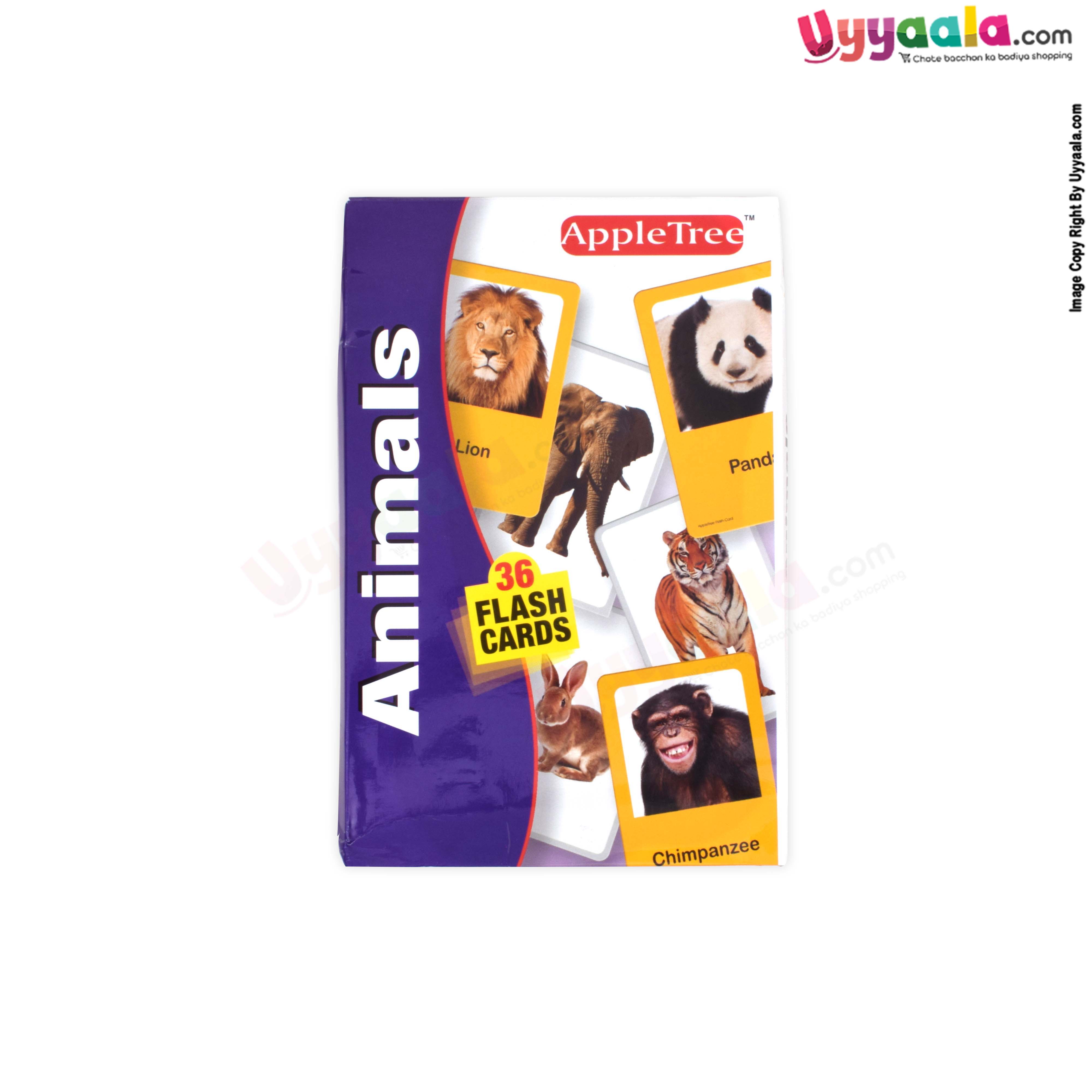 APPLE TREE flash cards animals - 36 Pcs