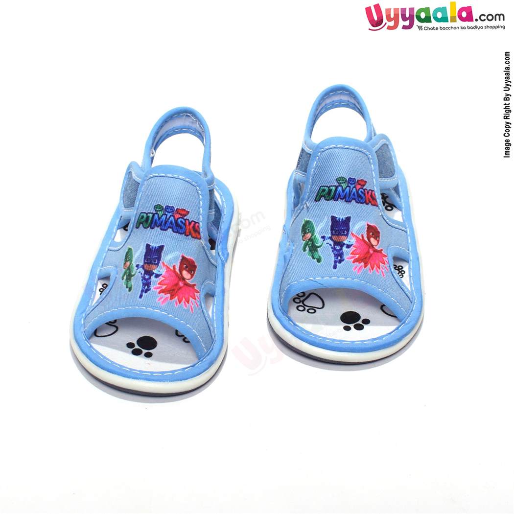 Kids Collection Let's go Chu-Chu  Sandals PJ Masks Print - Light Blue-uyyala-com.myshopify.com-Footwear-Happy Babies