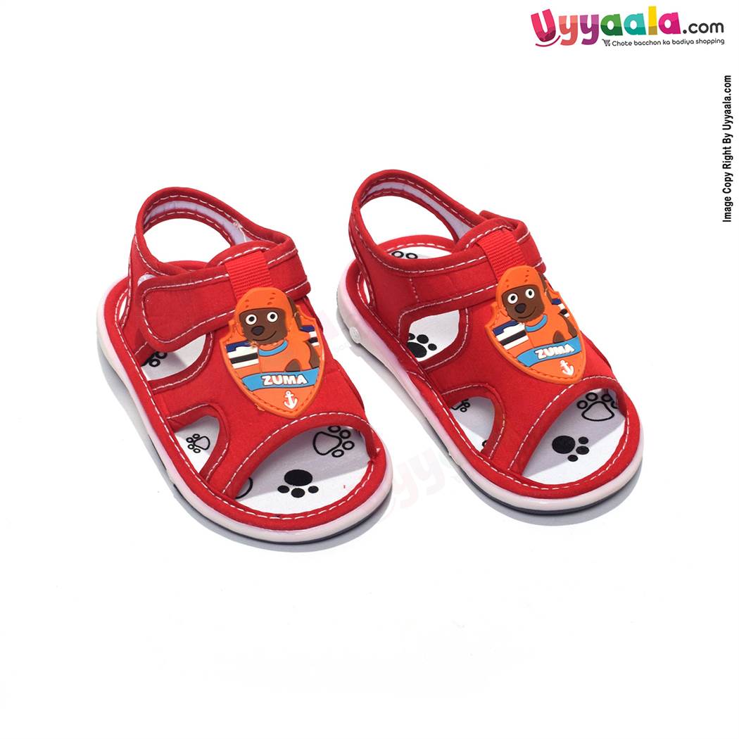Kids Collection Let's go Chu-Chu Sandals Zuma Dog Model, Red-uyyala-com.myshopify.com-Footwear-Happy Babies