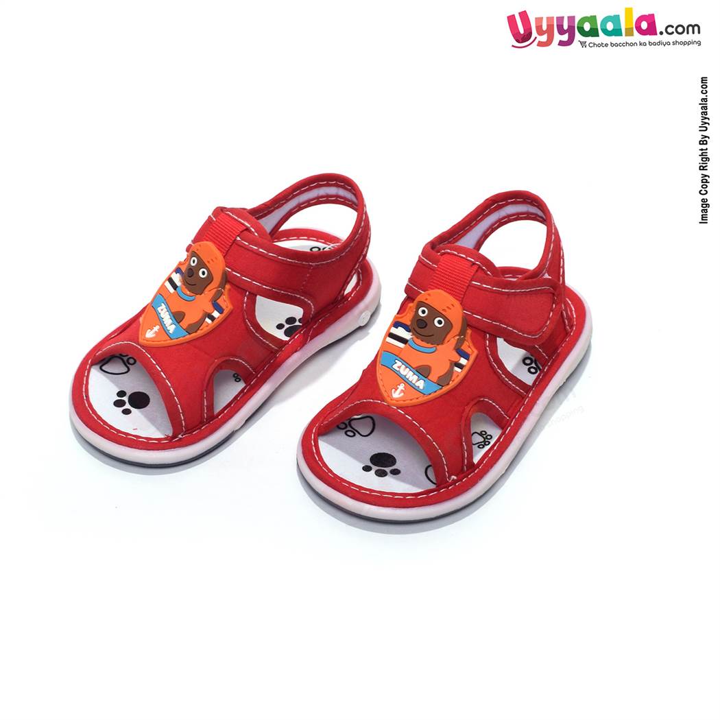 Kids Collection Let's go Chu-Chu Sandals Zuma Dog Model, Red-uyyala-com.myshopify.com-Footwear-Happy Babies