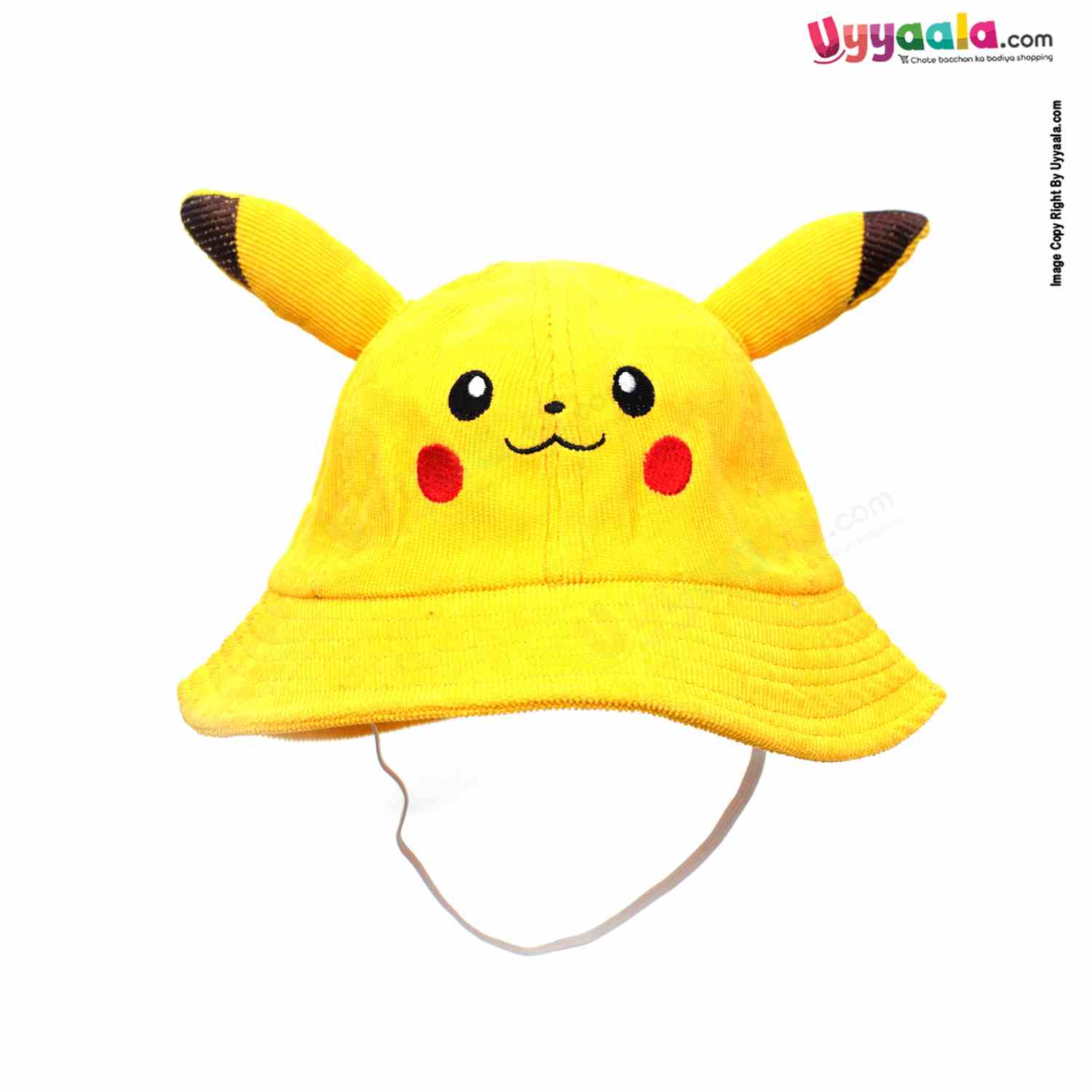 Straw Hat for Kids with Pikachu Character 2+Y Age, Yellow
