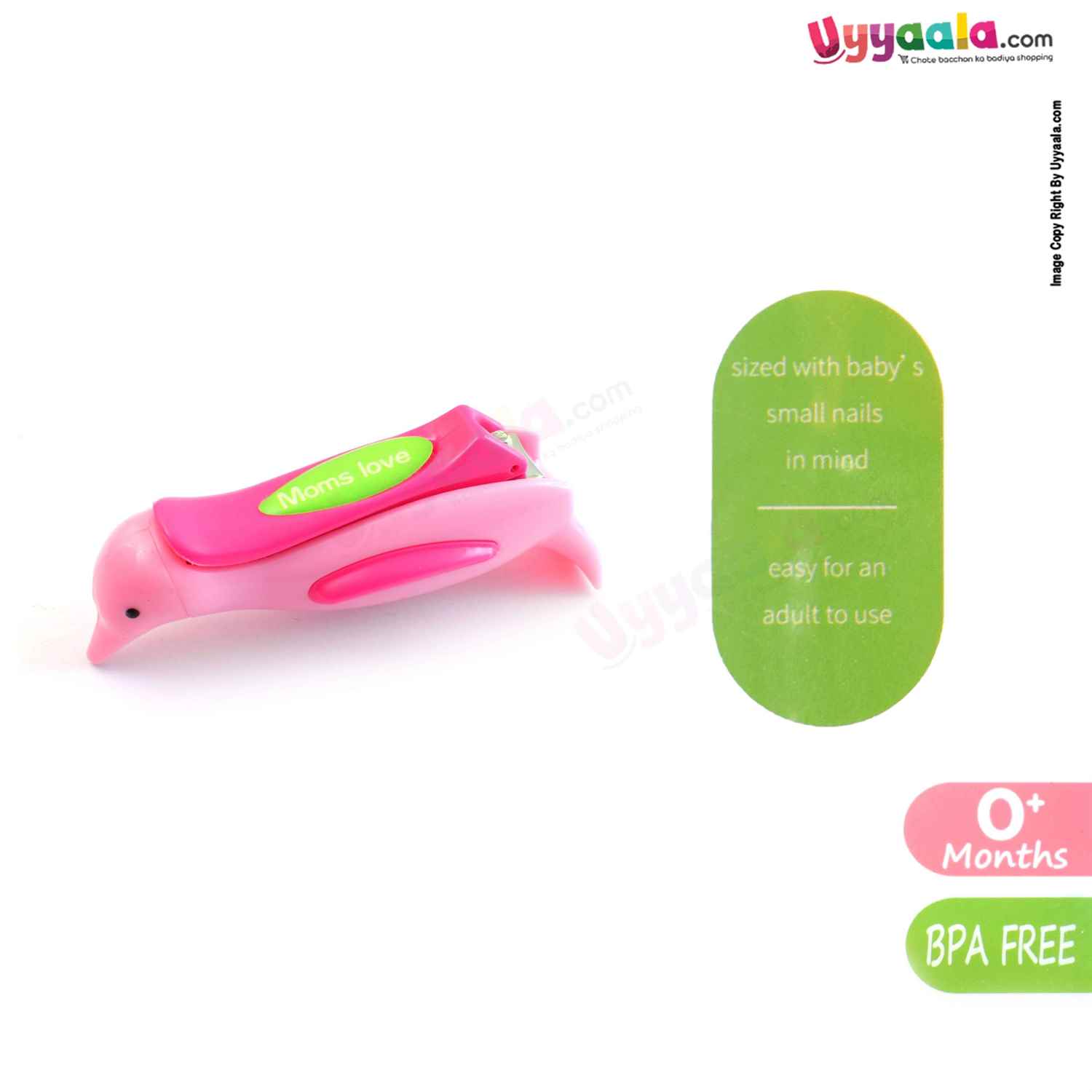 MOMS LOVE Baby Nail Clipper with Dolphin Shape for Babies 0+m Age