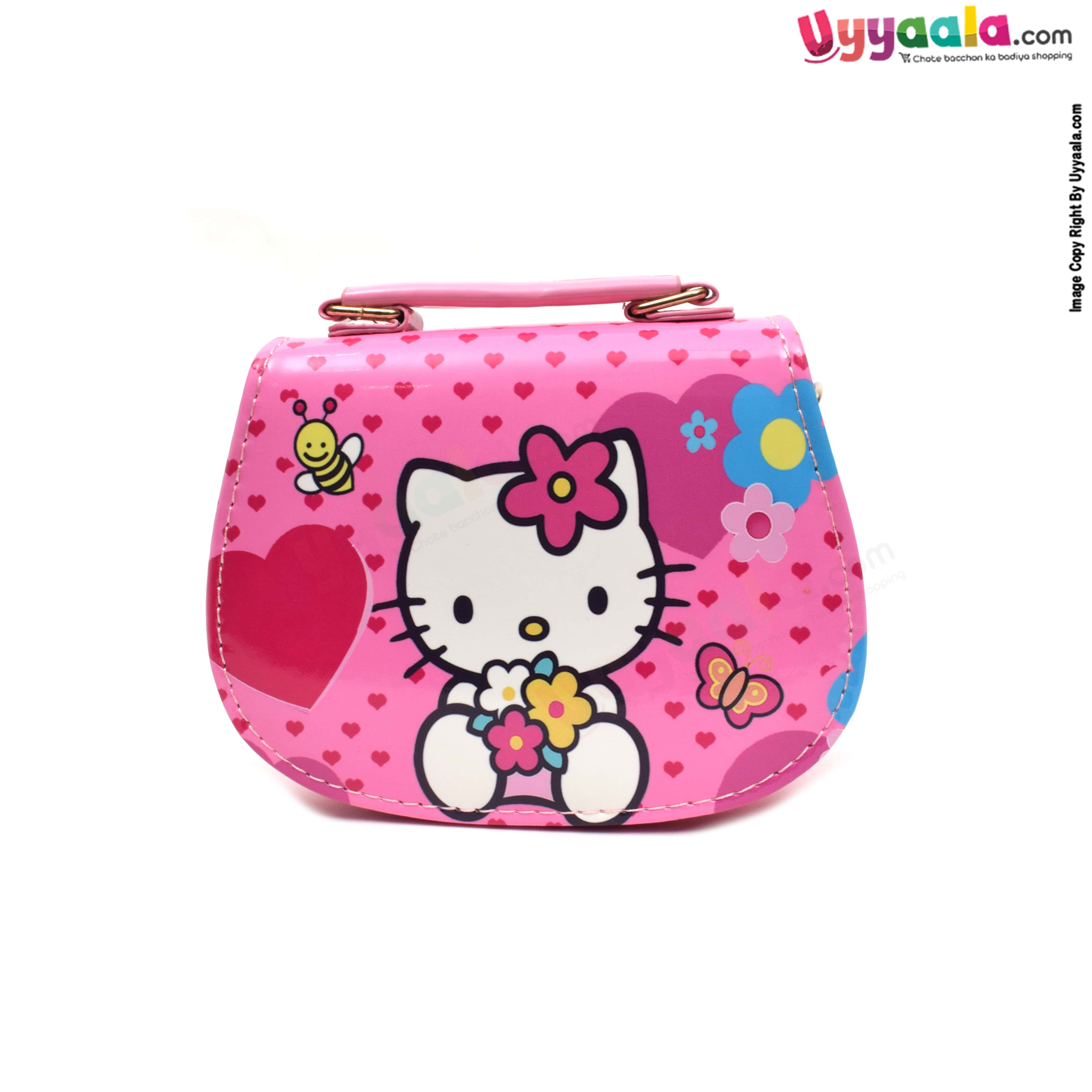 kids Party wear hand bag for baby girl with adjustable strap & hello kitty print